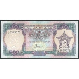 Ghana 500 Cedis 31 Dic 1986 P28a