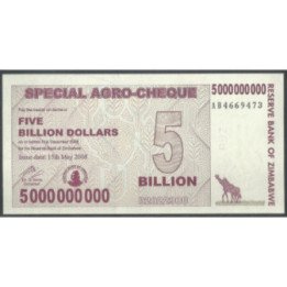 Zimbabwe 5.000.000.000 Dollars 15 May 2008 P61
