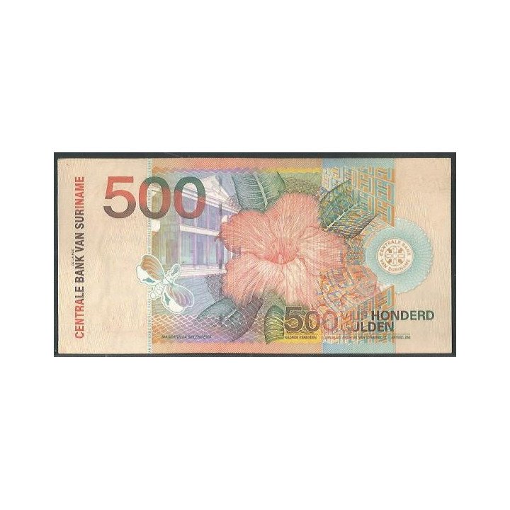 Suriname 500 Gulden 1 Ene 2000 P150 reverso