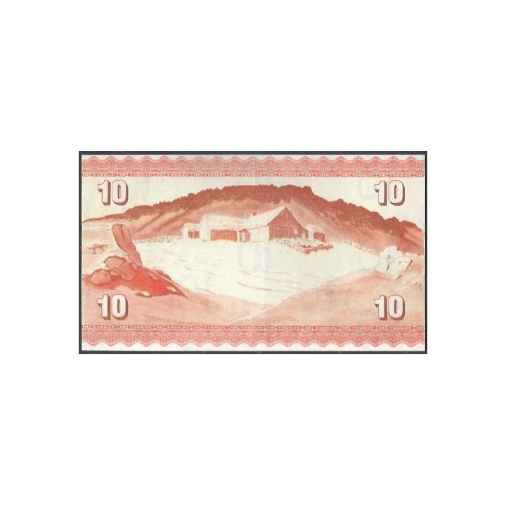 Islas Faroe 10 Kronur L1949 (54) P15c reverso