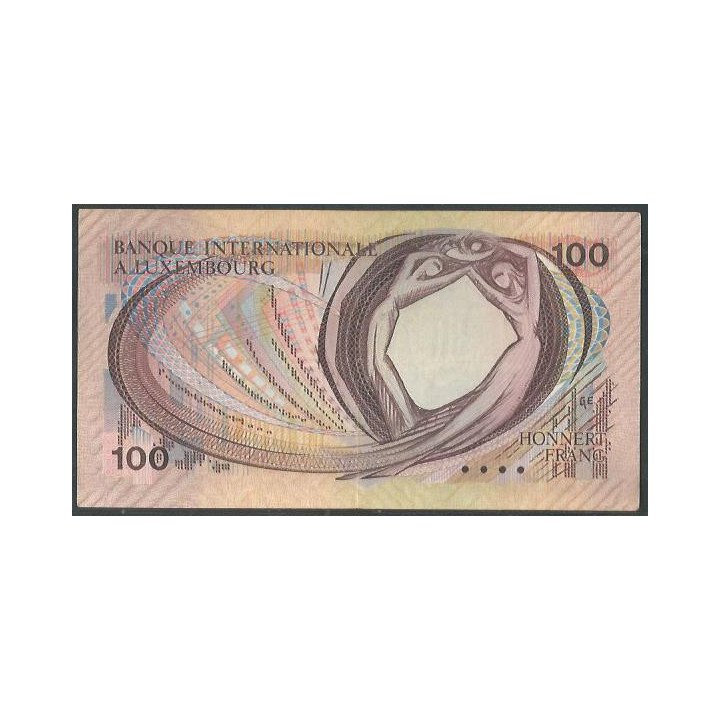 Luxemburgo 100 Francs 8 Mar 1981 P14A reverso