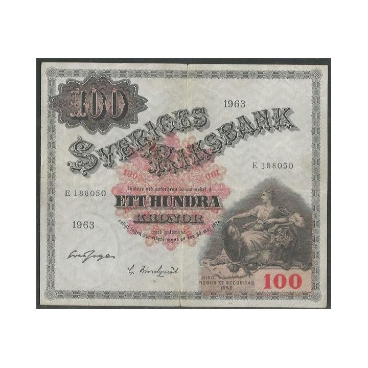 Suecia 100 Kronor 1963 P48e