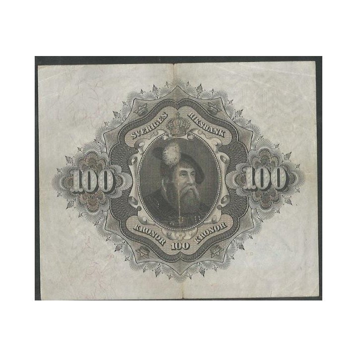 Suecia 100 Kronor 1963 P48e reverso
