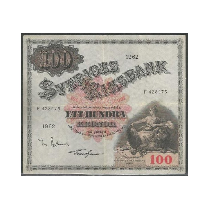 Suecia 100 Kronor 1962 P48d