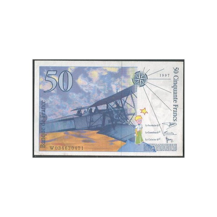 Francia 50 Francs 1997 P157Ad reverso