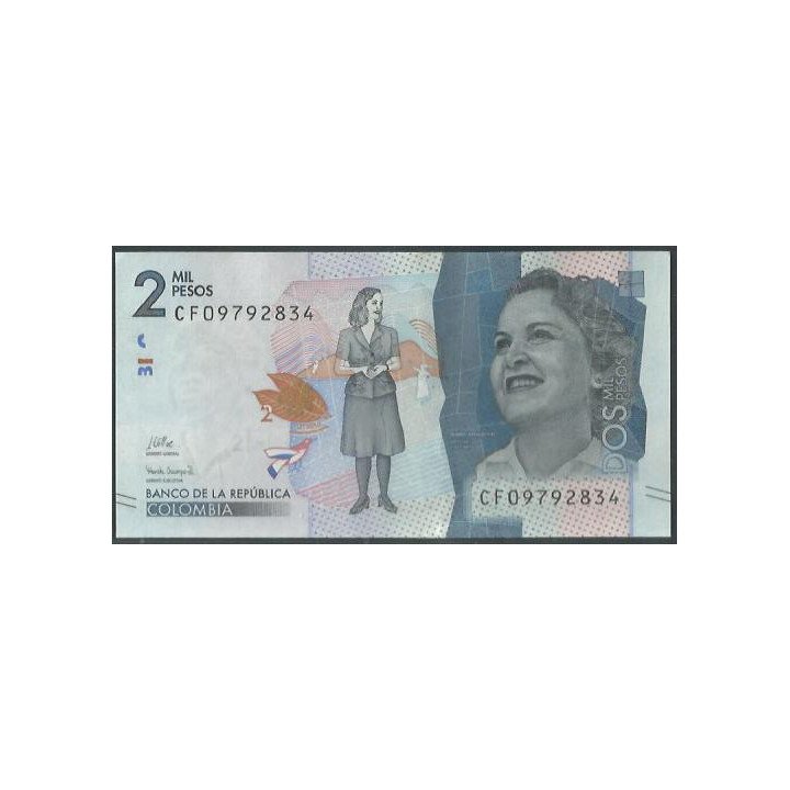Billete de 2.000 Pesos 25 Oct 2022 Serie CF BGWNF2-