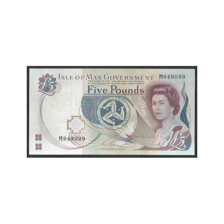 Isla de Man 5 Pounds ND2015 Firma M. Couch P48
