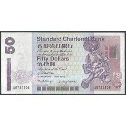 Hong Kong - Standard Chartered Bank 50 Dollars 1 Ene 2000 P286c