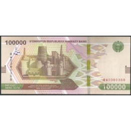 Uzbequistan 100.000 Sum 2021 P92