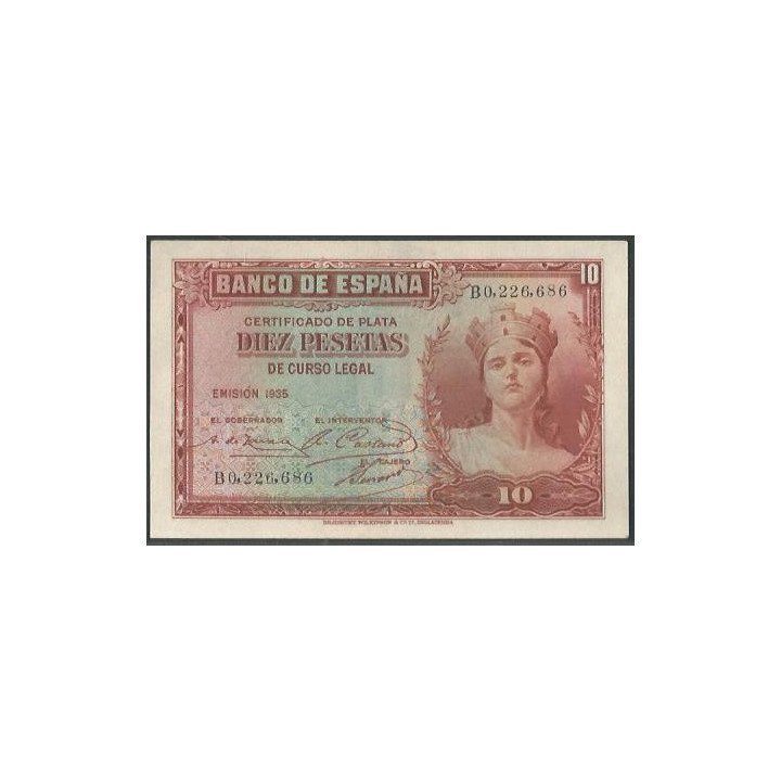 España 10 Pesetas 1935 P86a