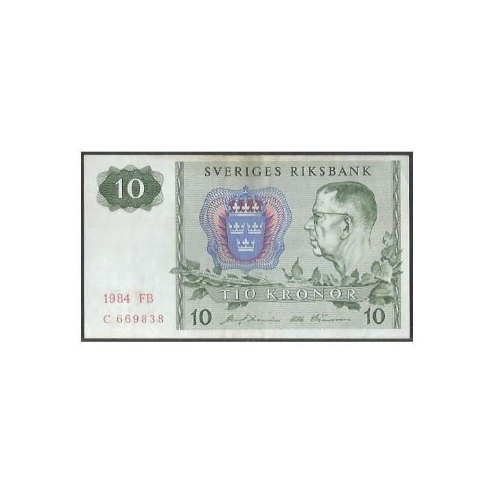 Suecia 10 Kronor 1984 P52e