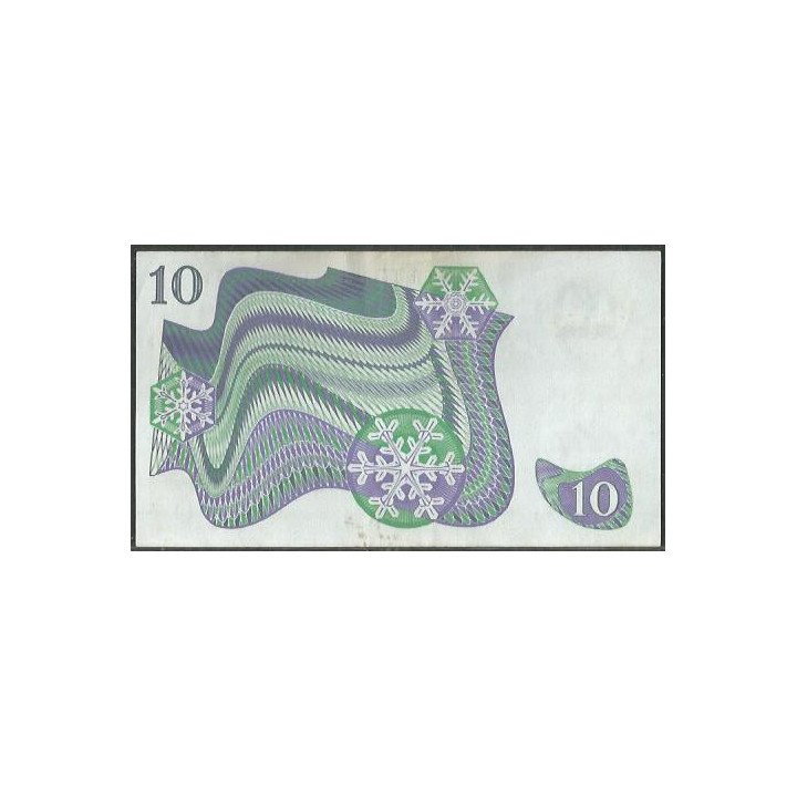 Suecia 10 Kronor 1984 P52e reverso