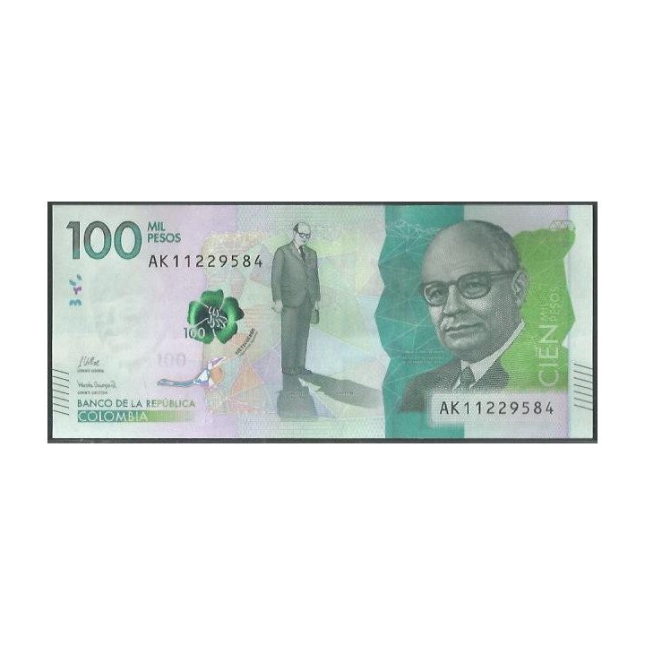 Billete de 100.000 Pesos 24 Oct 2023 Serie AK BGWNF100-10