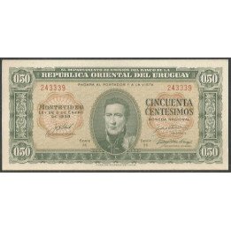 Uruguay 50 Centesimos L1939 Serie H P34