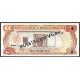 Rep. Dominicana 100 Pesos 1994 "Muestra sin valor" P136s2
