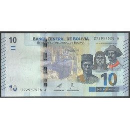 Bolivia 10 Bolivianos L 28 Nov 1986 Serie A P248b