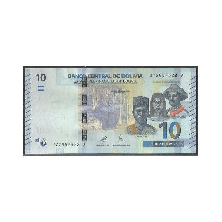 Bolivia 10 Bolivianos L 28 Nov 1986 Serie A P248b