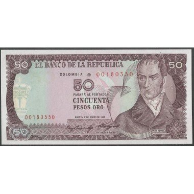 Colombia 50 Pesos 1 Ene 1985 Reposicion BGW279