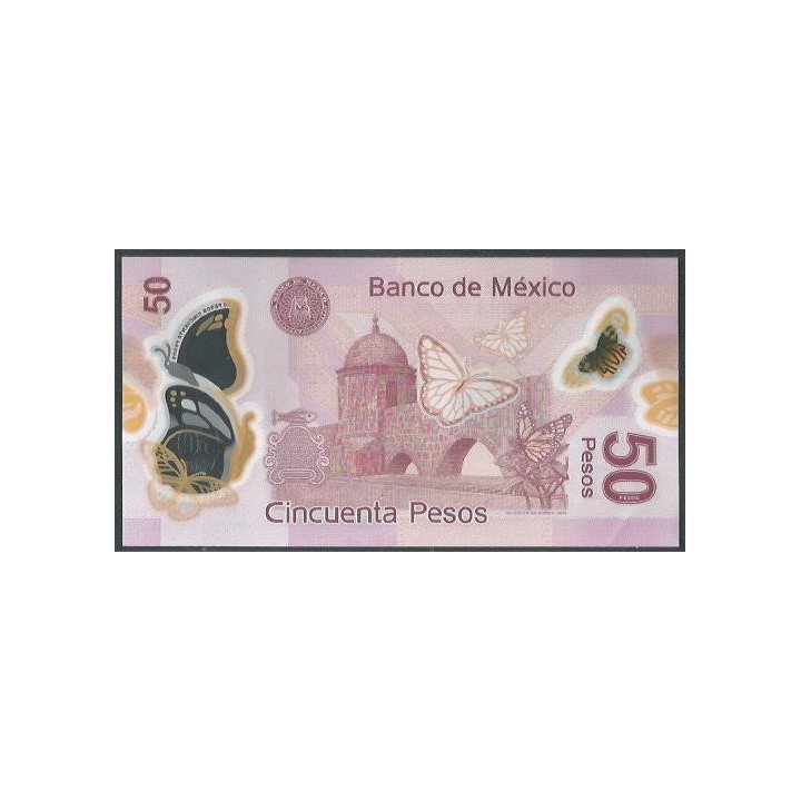 Mexico 50 Pesos 10 Jun 2013 Serie H P123Ah reverso