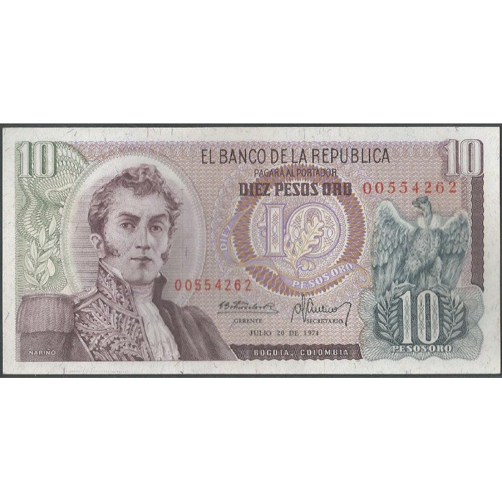 Billete de 10 Pesos 20 Jul 1974 BGW194