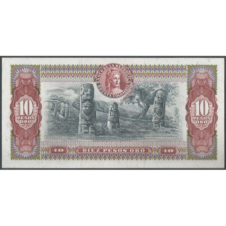 Billete de 10 Pesos 20 Jul 1974 BGW194 reverso