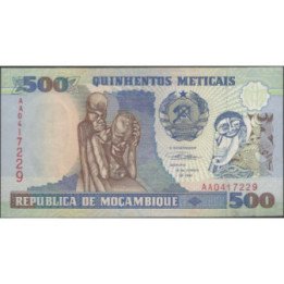 Mozambique 500 Meticais 16 Jun 1991 P134
