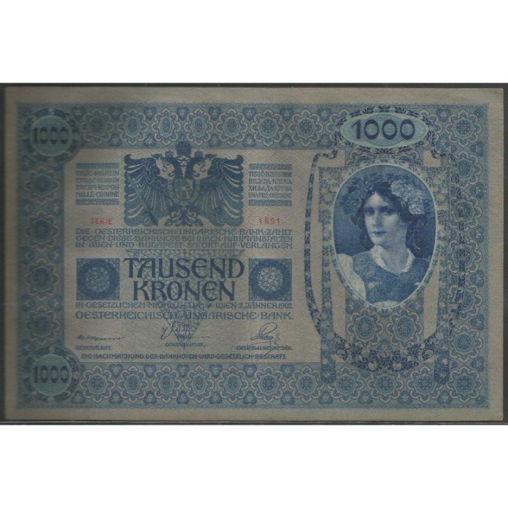 Austria 1.000 Kronen ND1919 P59 reverso