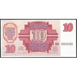 Latvia 10 Rublei 1992 P38