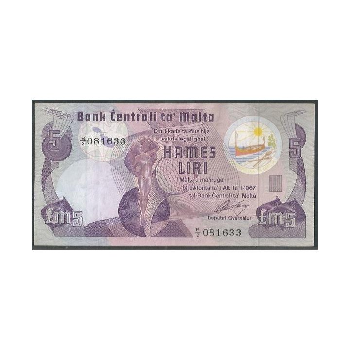 Malta 5 Liras L1967 (79) P35a