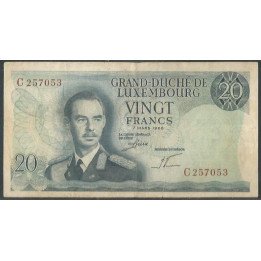 Luxemburgo 20 Francs 7 Mar 1966 P54a