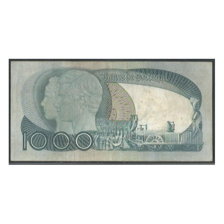 Portugal 1.000 Escudos 28 May 1968 P175a reverso