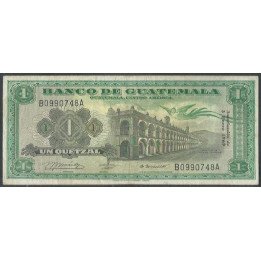 Guatemala 1 Quetzal 3 Ene 1969 P52f