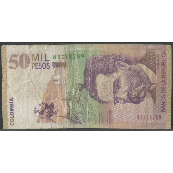 Billete de 50.000 Pesos 7 Ago 2000 Falso BGW800