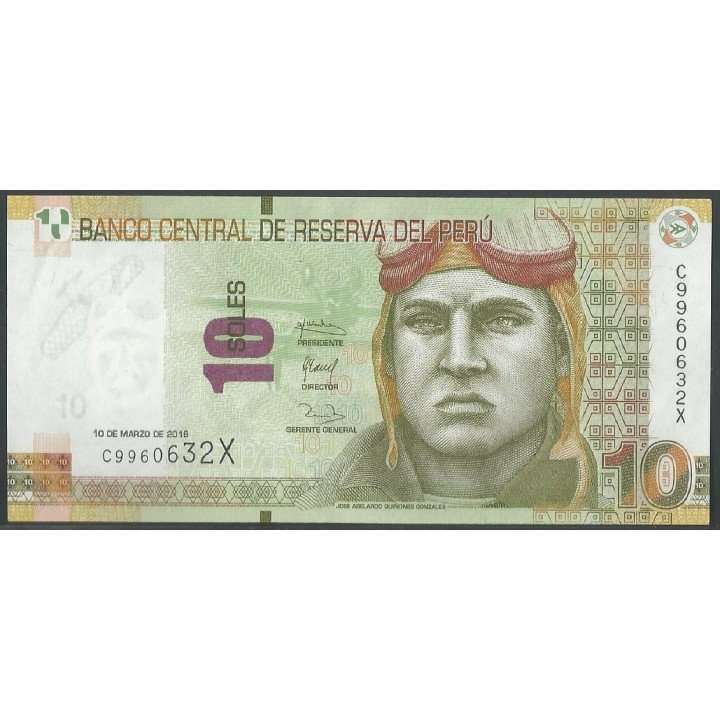 Peru 10 Soles 10 Mar 2016 P192