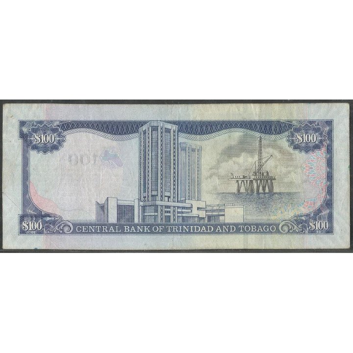 Trinidad y Tobago 100 Dollars 2006 Firma A. Hillarie P51c reverso