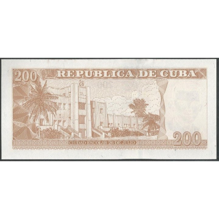 Cuba 200 Pesos 2022 P130 reverso