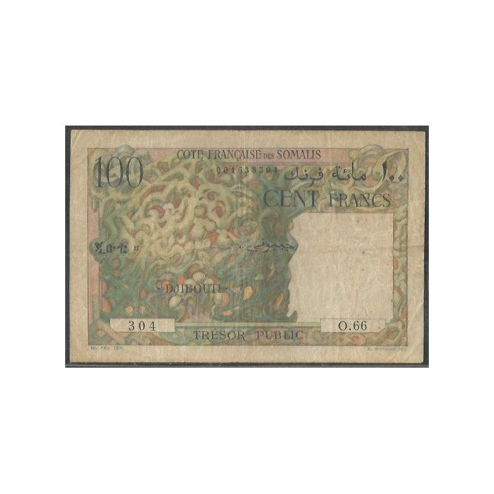 Costa Somali Francesa 100 Francs ND1952 P26