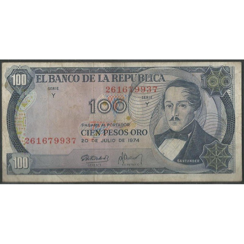 Billete de 100 Pesos 20 Jul 1974 BGW305
