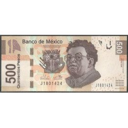 Mexico 500 Pesos 1 Ago 2017 Serie BM P126LM
