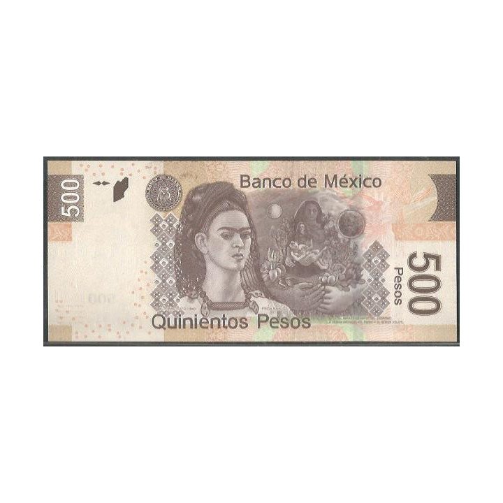 Mexico 500 Pesos 1 Ago 2017 Serie BM P126LM reverso