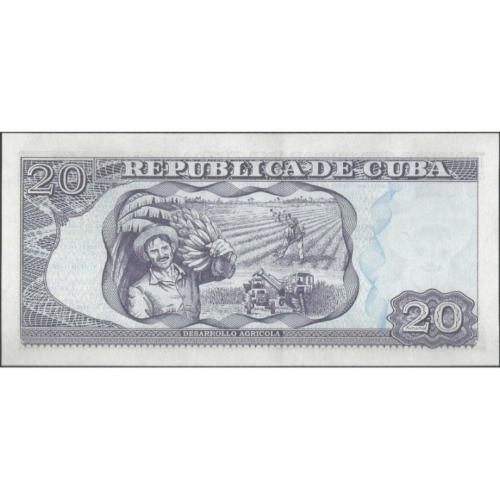 Cuba 20 Pesos 2015 P122j reverso