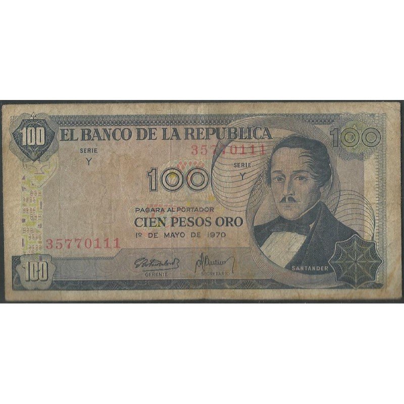 Billete de 100 Pesos 1 May 1970 BGW300