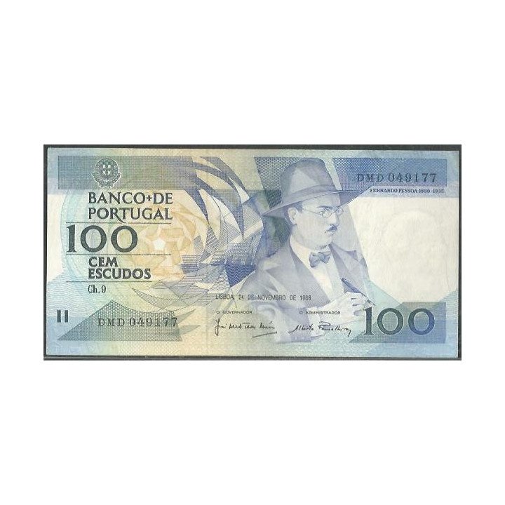 Portugal 100 Escudos 24 Nov 1988 P179f