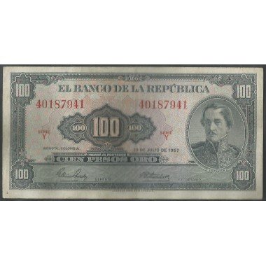 Billete de 100 Pesos 20 Jul 1967 BGW297
