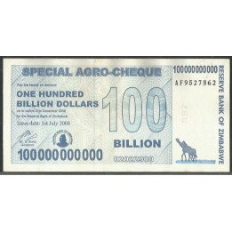 Zimbabwe 100.000.000.000 Dollars 1 Jul 2008 P64