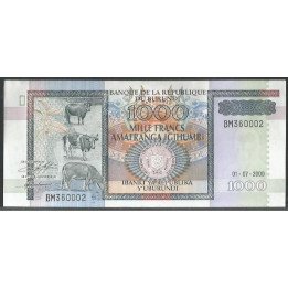Burundi 1.000 Francs 1 May 2000 P39a