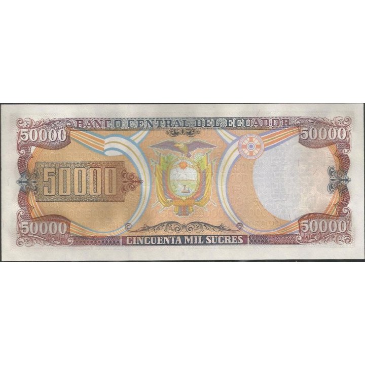 Ecuador 50.000 Sucres 12 Jul 1999 AJ P130d reverso