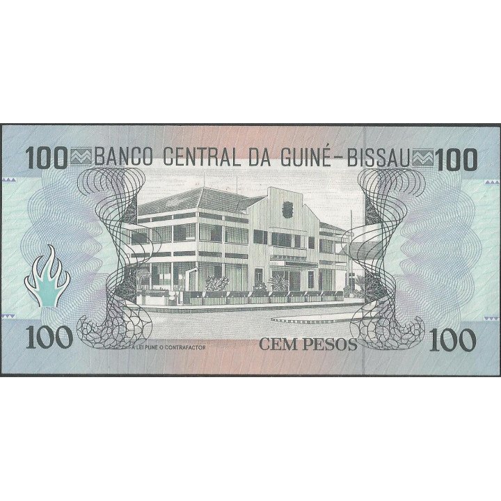 Guinea Bisseau 100 Pesos 1 Mar 1990 P11 reverso