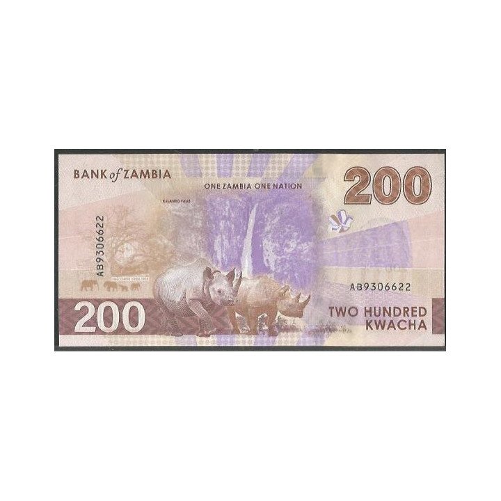 Zambia 200 Kwacha 2024 P66 reverso