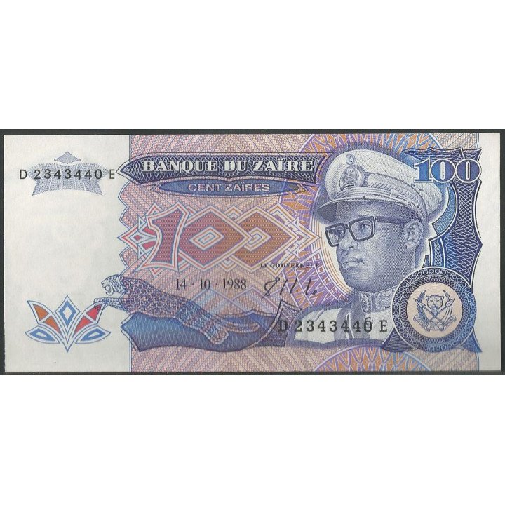 Zaire 100 Zaires 14 Oct 1988 P33